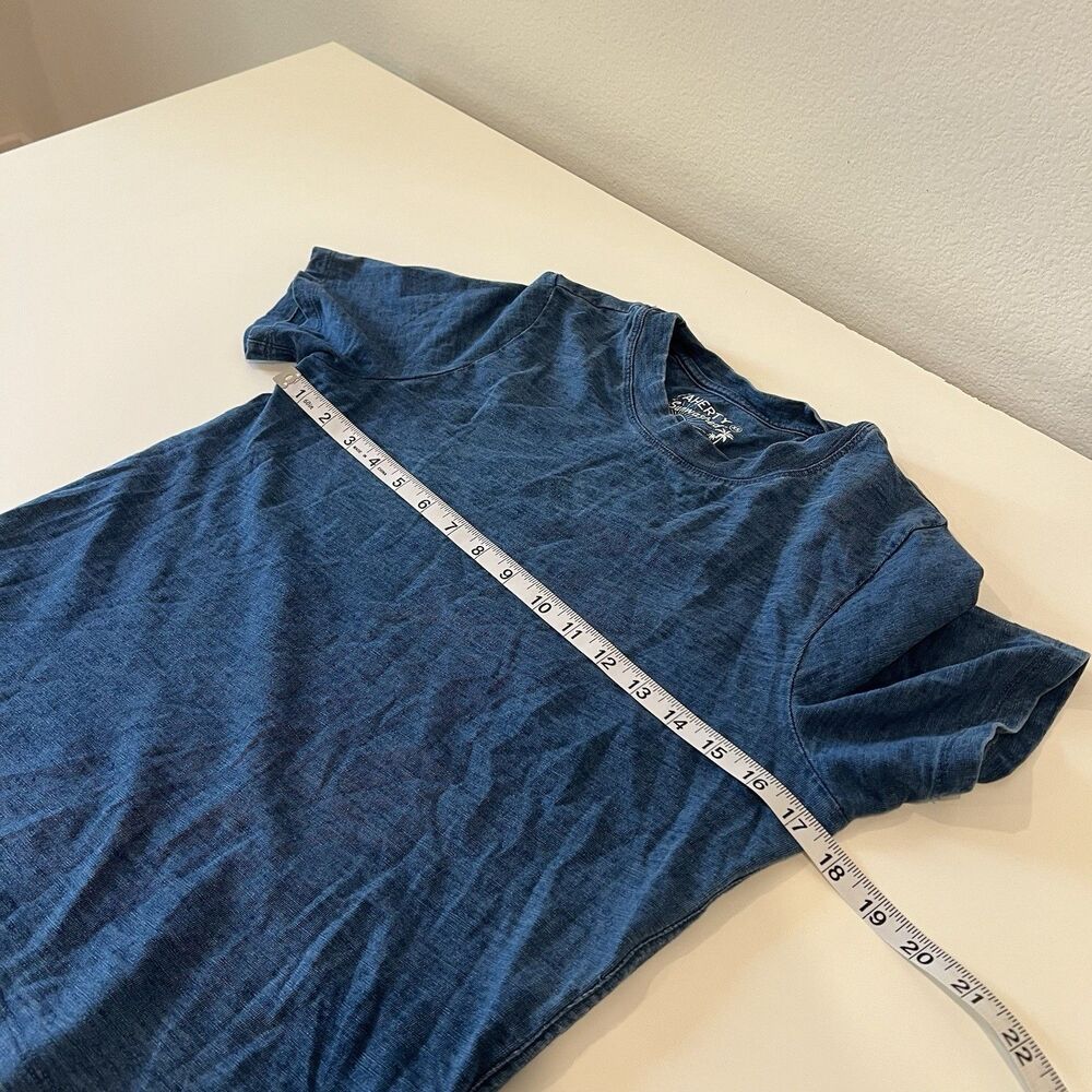 Faherty Women’s Sunwashed Regenerative Tee - Medium Indigo Wash Size XS Casual - Picture 6 of 7